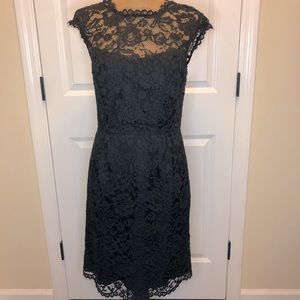 Shoshanna Black Lace Overlay Dress size 8